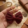 Crochet Dainty Bow Keychain