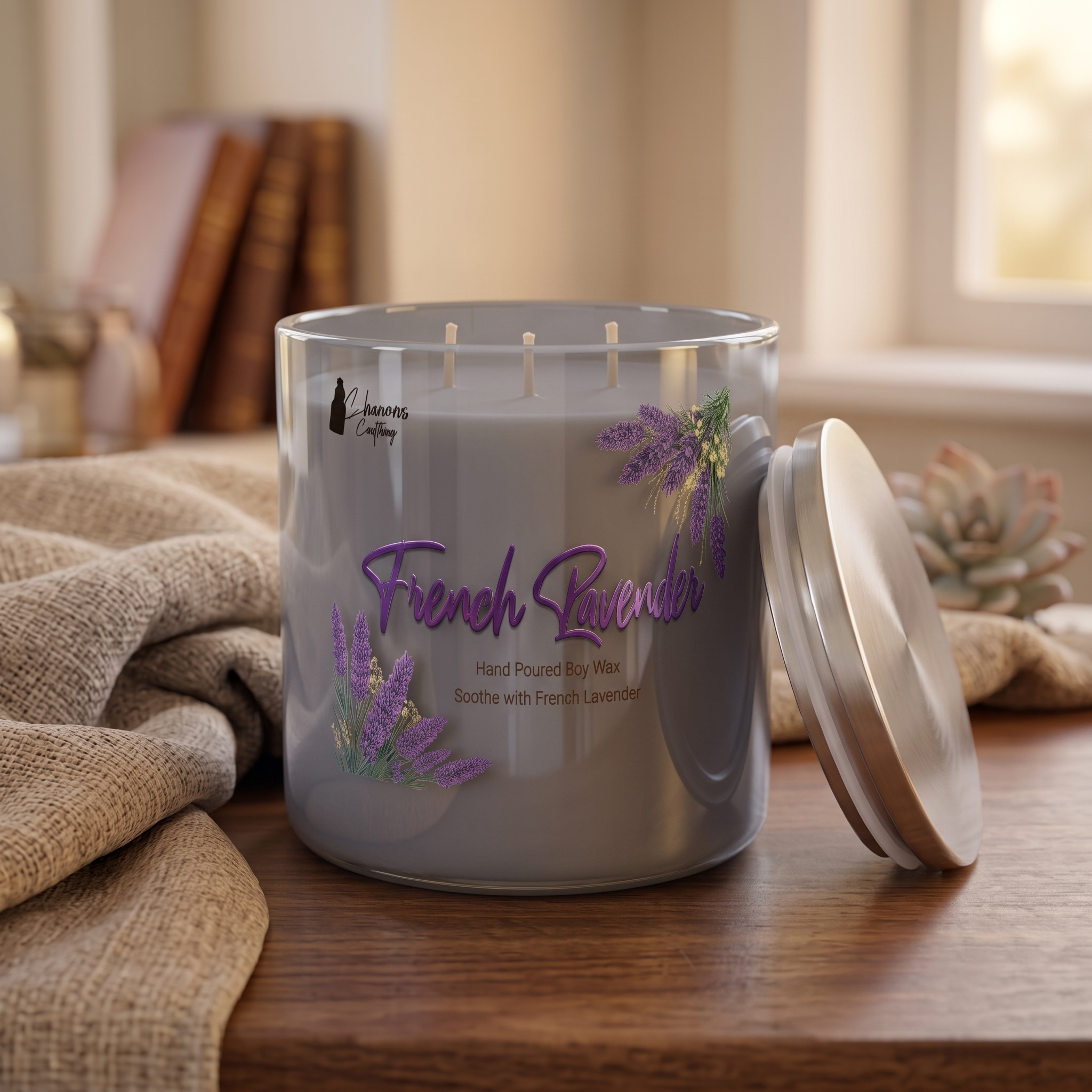 French Lavender Scented Jar Candle