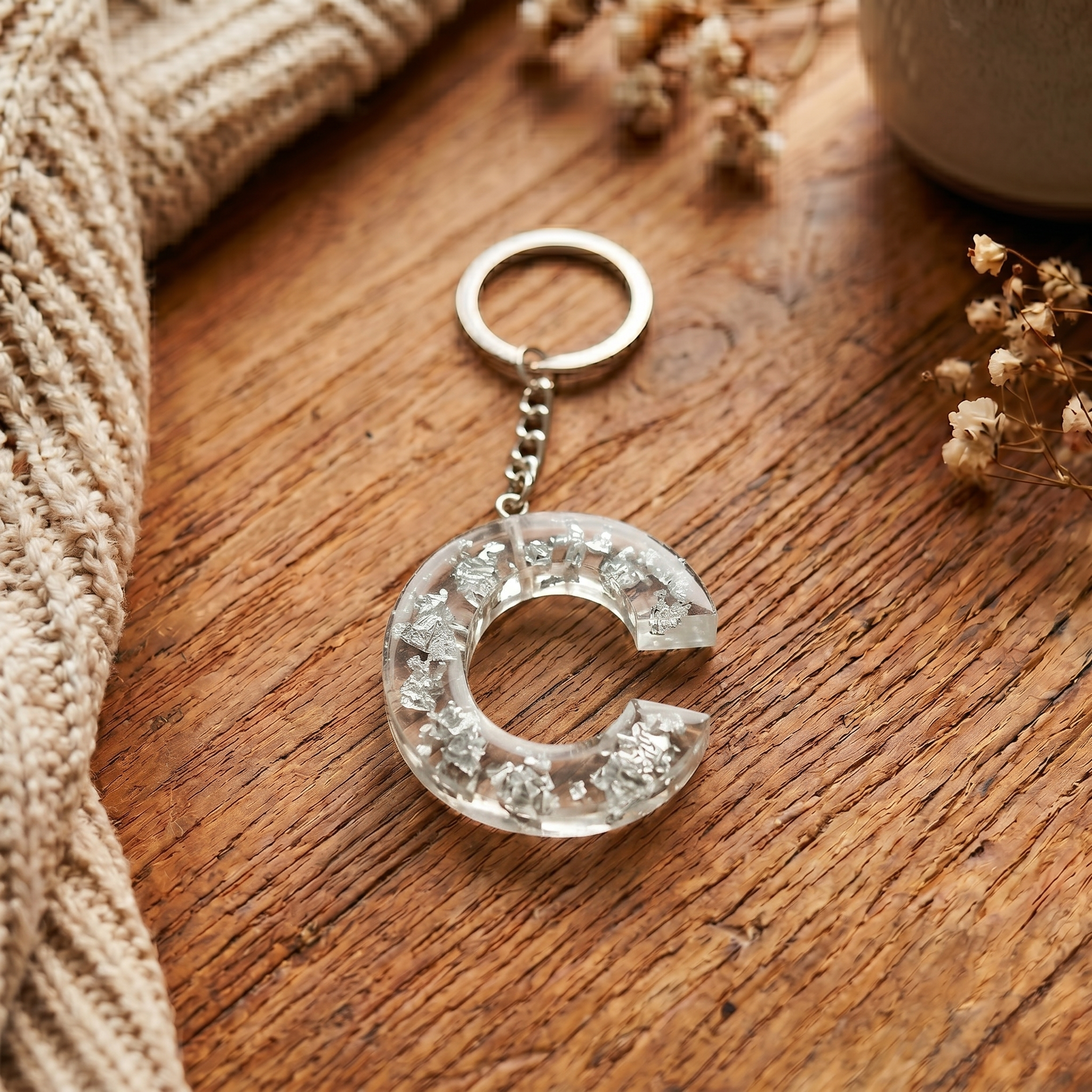 Resin Letter Keychain