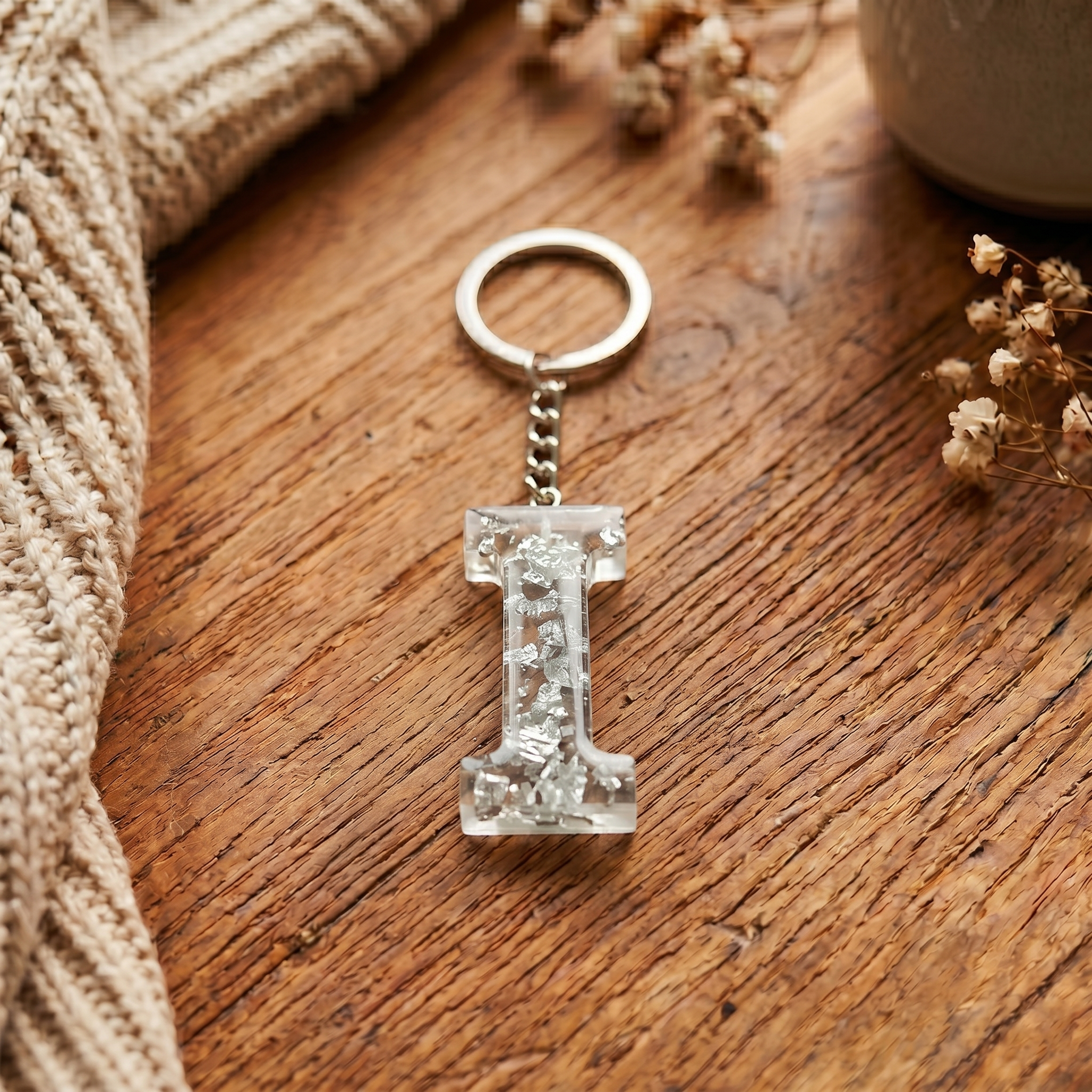 Resin Letter Keychain