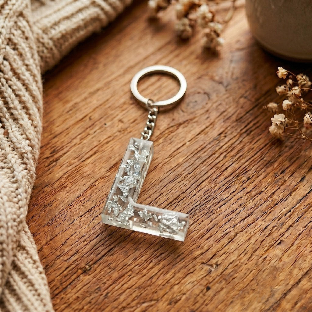 Resin Letter Keychain